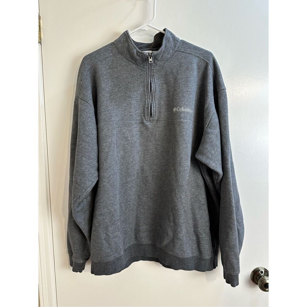 Columbia men's 1/4 zip sweatshirt gray size XL